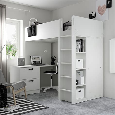 loft bed white metal|ikea white loft bed.